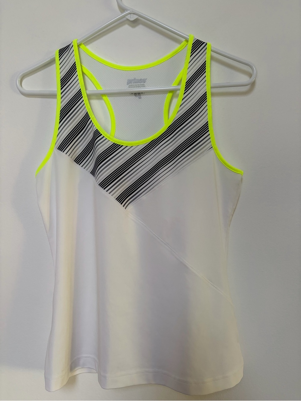 Prince tennis racer back top medium white neon